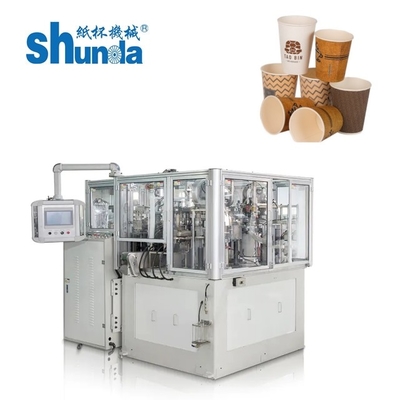 PE / PLA Coated Paper Tea Cup Making Machine Fan Output 60HZ
