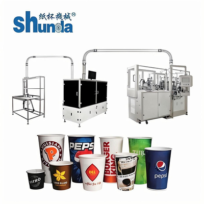 White 2-46oz High Speed Paper Cup Machine Customized Design Fully Automatic