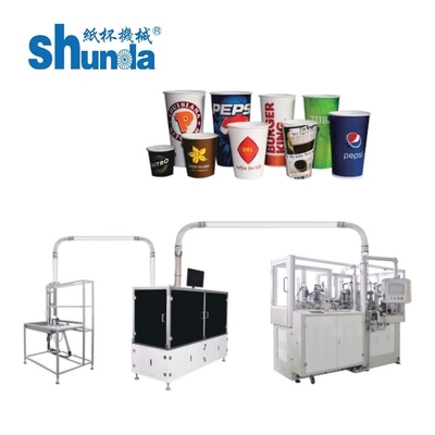 Máquina automática para fabricar vasos de papel para vasos/recipientes de bebidas de papel de 2-32 onzas