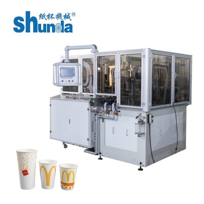 Sistema ultrasónico y de aire caliente de sellado de la máquina de fabricación de tazas de papel, Mini máquina de producción de tazas de papel
