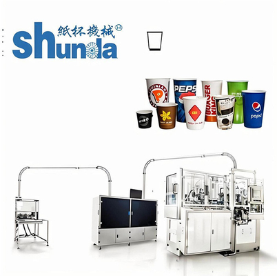 Taza de papel automática ambiental del aire caliente que forma la máquina con Turnplate doble