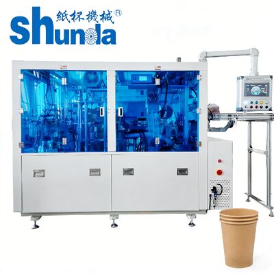 160 pcs/min Aire caliente y sellamiento ultrasónico Máquina de tazas de papel de alta velocidad para bebidas frías
