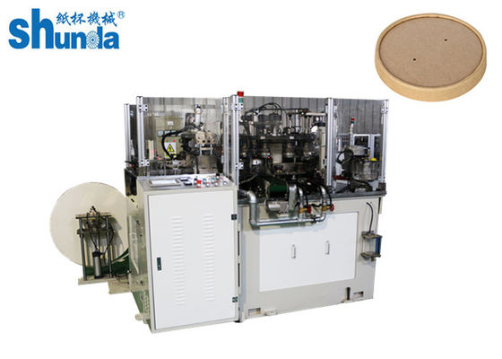 Casquillo caliente de papel de una sola capa de la cubierta de la tapa de la taza de café del PE que hace la máquina con el dispositivo ultrasónico